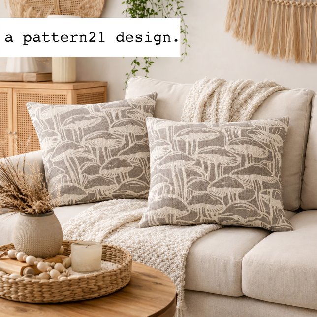 Almohada con estampado de historia de hongos (Subido por el creador)