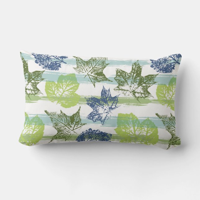 Almohada con estampado de hojas (Reverso )