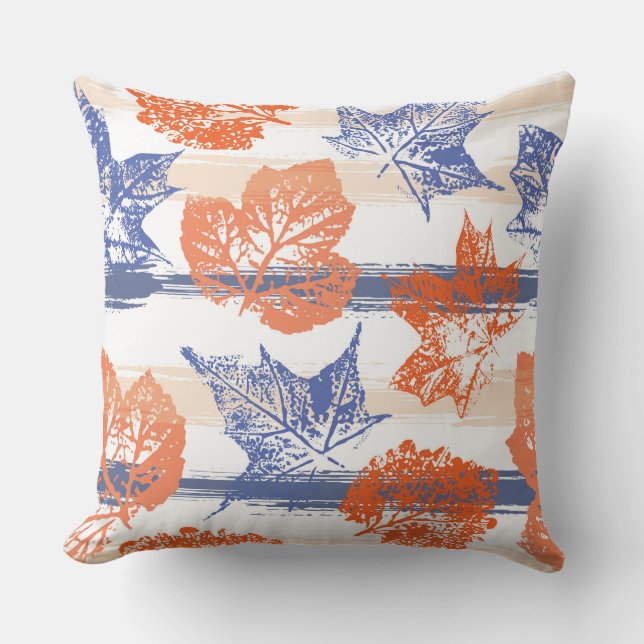 Almohada con Estampado de Hojas (Anverso)