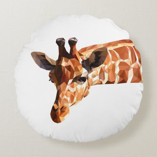 Almohada con estampado de jirafa africana (Anverso)