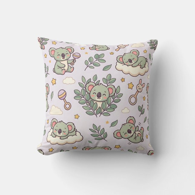 Almohada con estampado de koala (Anverso)