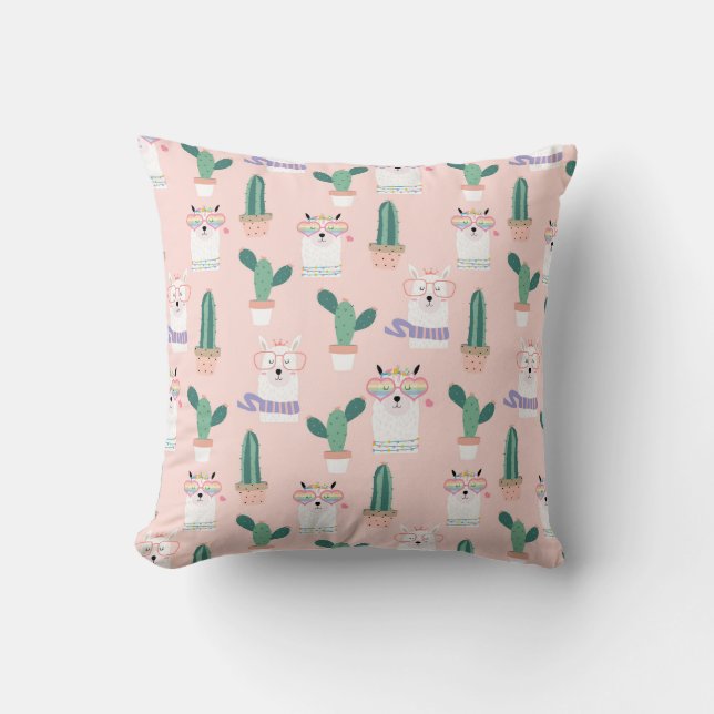 Almohada con estampado de llama (Anverso)