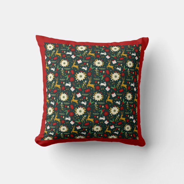 Almohada con estampado de Navidad (Anverso)