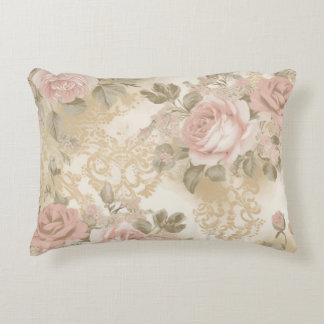 Almohada con estampado de rosas victorianas