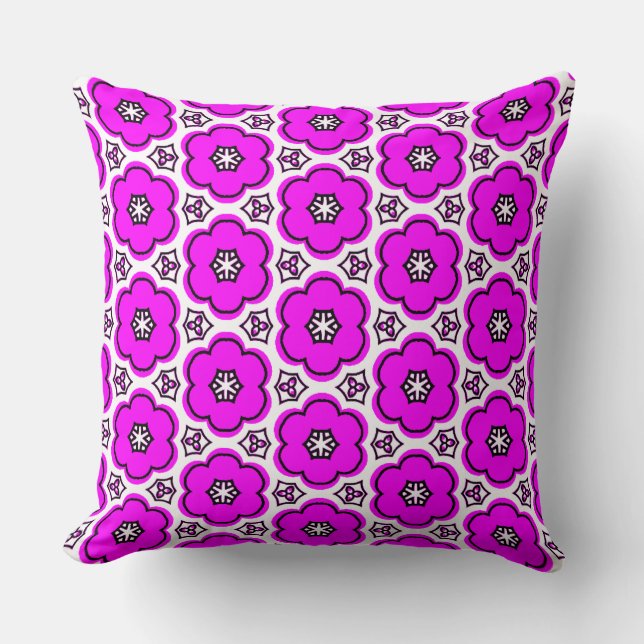 Almohada con estampado floral (Anverso)