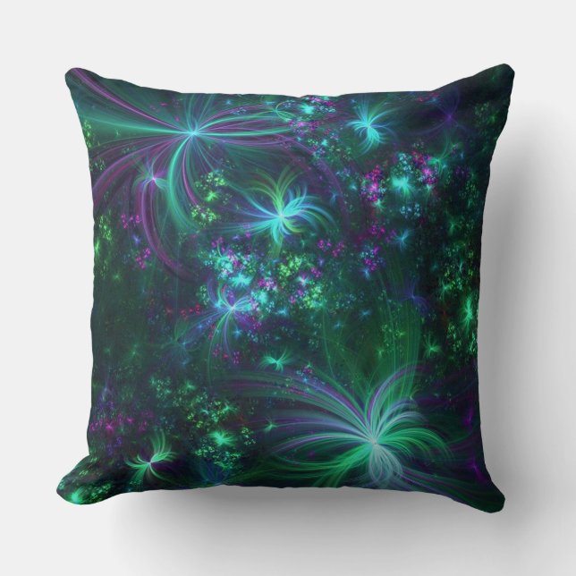 Almohada con estampado floral abstracto (Anverso)