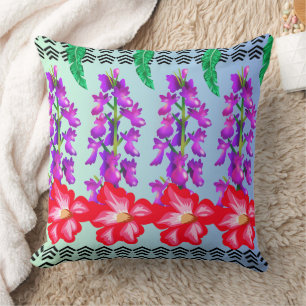 almohada con estampado floral, cojín de flores vin