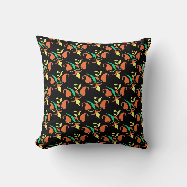Almohada con estampado floral de lados diferentes (Anverso)