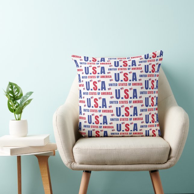 Almohada con estampado patriota de EE. UU. (Silla)