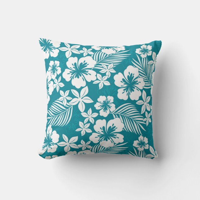 Almohada con estampado tropical (Anverso)