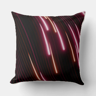 Almohada con estelas de luz de neón abstractas Cyb