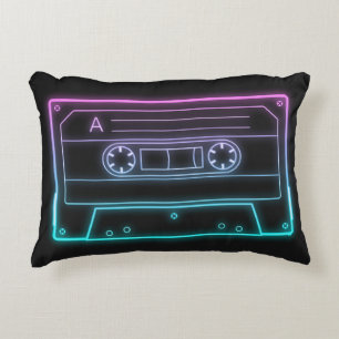 Almohada con estética retro de cinta de casete de 