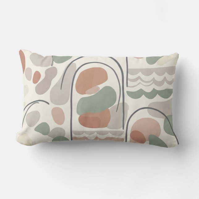 Almohada con forma orgánica abstracta boho - Terro (Anverso)