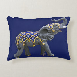 Almohada con foto de elefante de carrusel