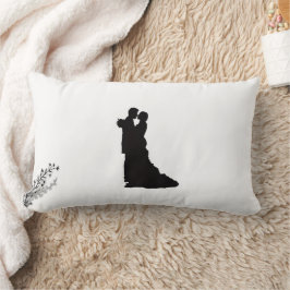 Almohada con foto de pareja de recién casados
