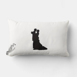 Almohada con foto de pareja de recién casados