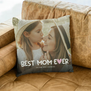 Almohada con foto familiar de la mejor mamá del mu