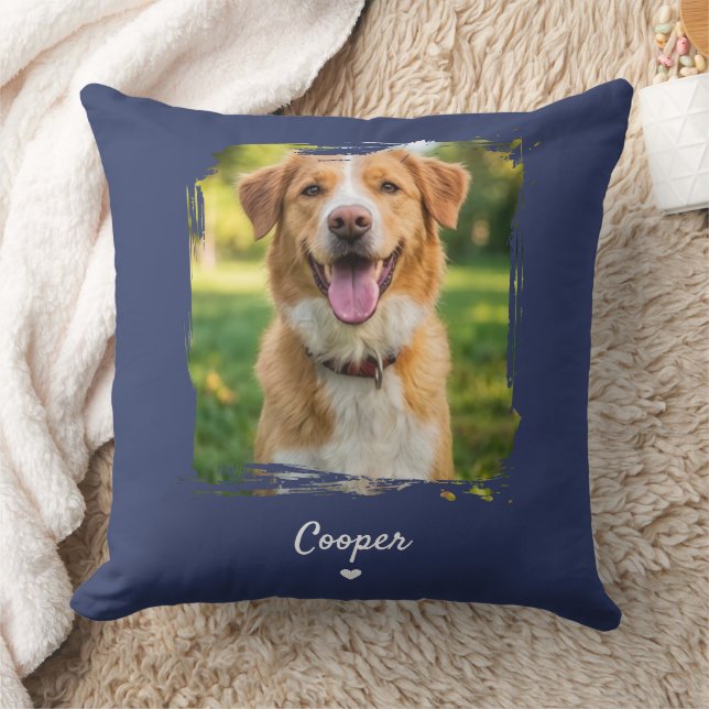 Almohada con Foto Personalizada de Mascota con Nom (Manta)