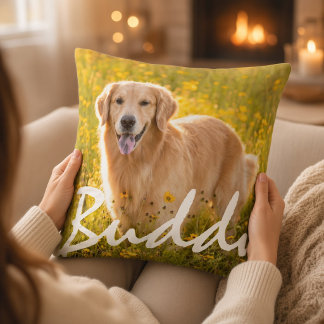 Almohada con fotos personalizadas con nombre de ma