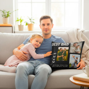 Almohada con fotos personalizadas "Mejor Papá del