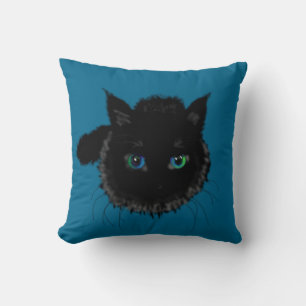 Almohada con Gato Negro