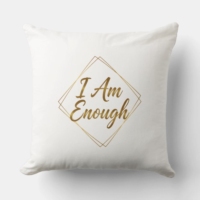 Almohada con guion Soy Suficiente (Anverso)