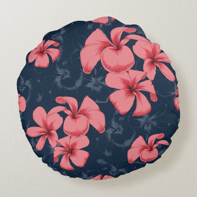 almohada con hermosas flores (Reverso)