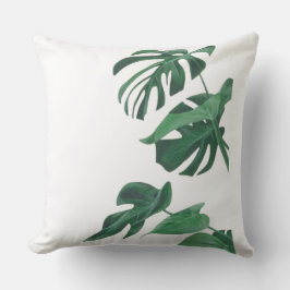  Almohada con hojas de Monstera Deliciosa verde 