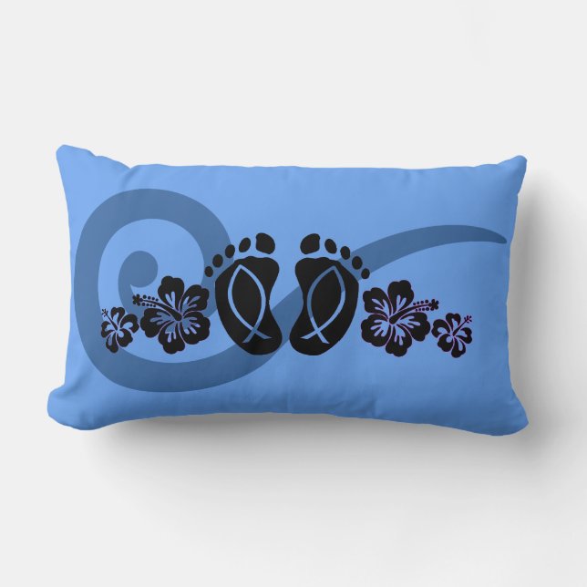 Almohada Con Huellas Tropicales (Anverso)