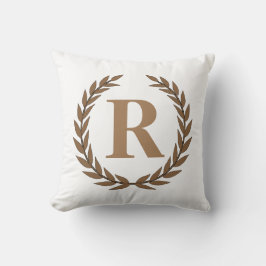 Almohada con inicial personalizada Corona de Laure