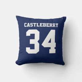 Almohada con Jersey Deportivo Azul y Blanco de Dob
