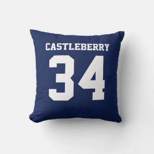 Almohada con Jersey Deportivo Azul y Blanco de Dob