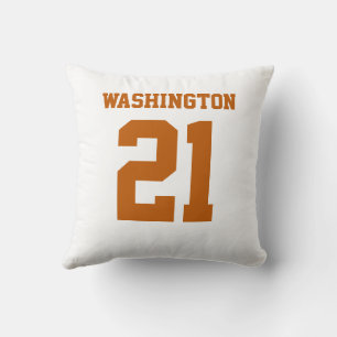 Almohada con jersey deportivo de doble cara naranj