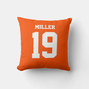 Almohada con Jersey Deportivo de Doble Cara Naranj