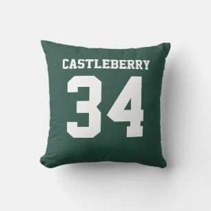 Almohada con jersey deportivo de doble cara verde 