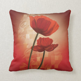 Almohada con la amapola de China