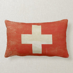 Almohada con la bandera apenada de Suiza