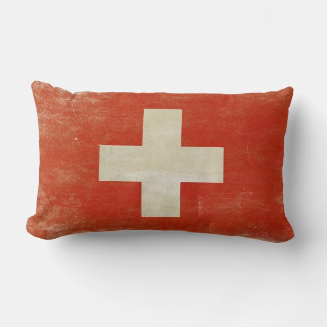 Almohada con la bandera apenada de Suiza (Anverso)
