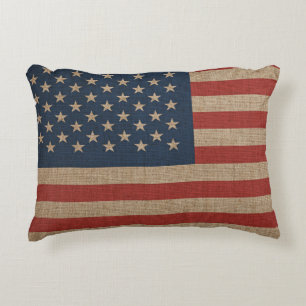 Almohada con la bandera de los E.E.U.U. en lona