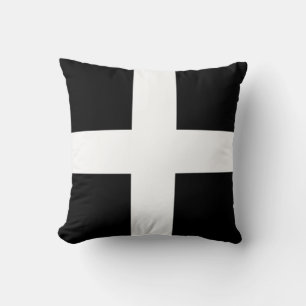 Almohada con la bandera de St. Piran / bandera de 