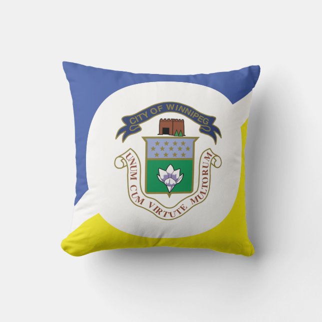 Almohada con la bandera de Winnipeg, Manitoba (Anverso)