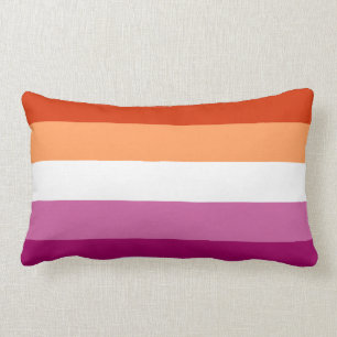 Almohada con la bandera lésbica