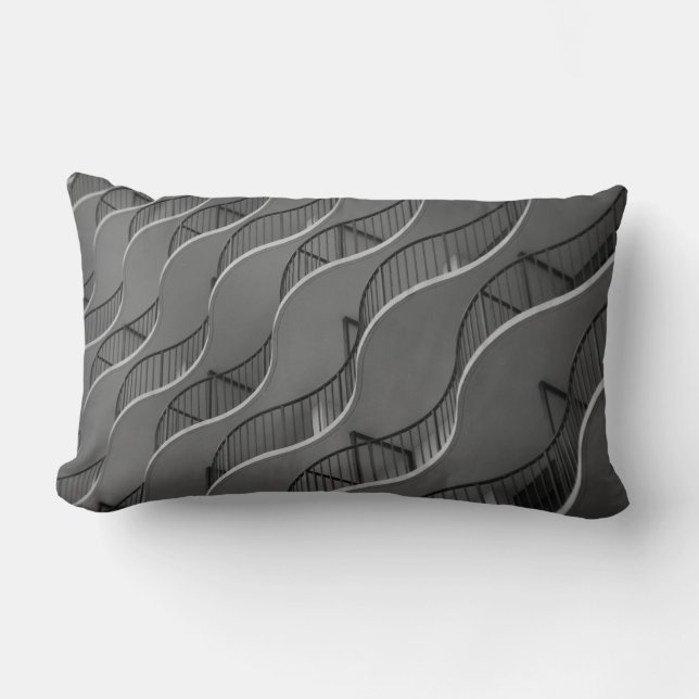 Almohada con la imagen de B&W de balcones (Anverso)