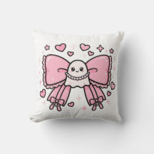 Almohada con lazo rosa Coquette