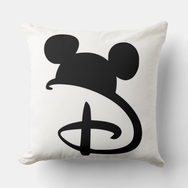 almohada con letra "D" inspirada en ratón (Anverso)