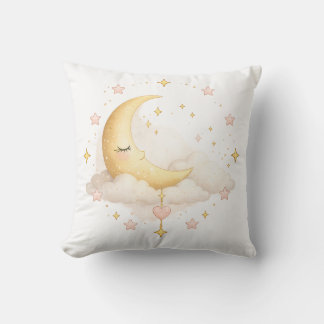 Almohada con Luna Creciente Soñadora y Nubes | Aco