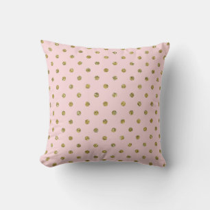 Almohada con lunares brillantes de purpurina rosa 