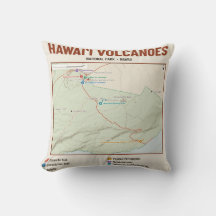 Almohada con mapa del Parque Nacional de los Volca