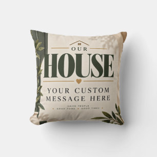 Almohada con Mensaje de Casa Personalizada
