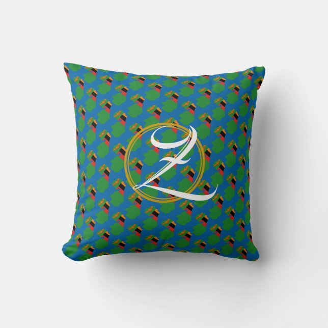 Almohada con Monograma de las Escrituras de ZAMBIA (Anverso)
